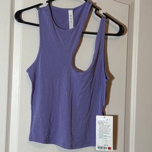 Lululemon Shoulder Cut-Out Yoga Tank, NWT, Sz 4 Color: DKLA (Dark Lavender).